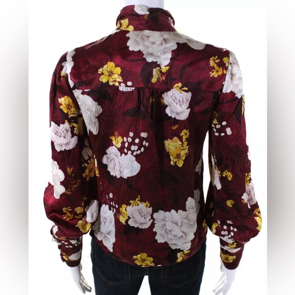 Alice and Olivia Crogan blouse size XS NWT silk blend - Picture 3 of 7